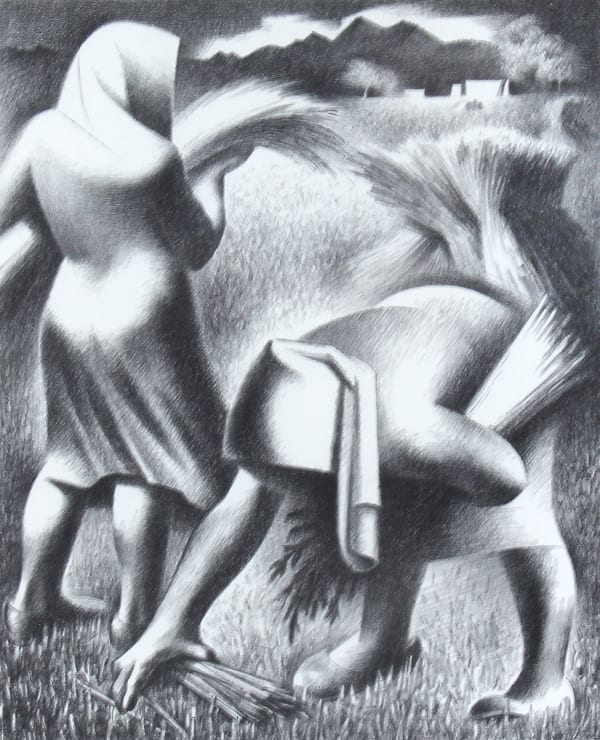 Kenneth Miller Adams, Untitled (Women Harvesting), n.d.