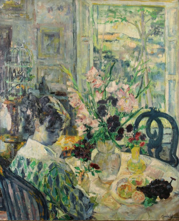 Luigi Corbellini, Untitled (Young Woman at Table), n.d.