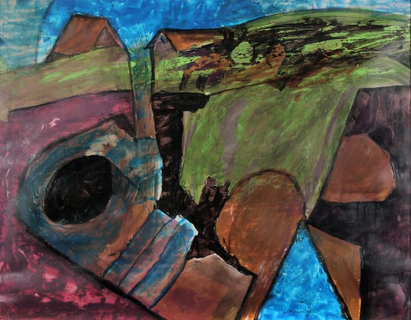 William Lumpkins, Landscape with Stock Tank, 1988