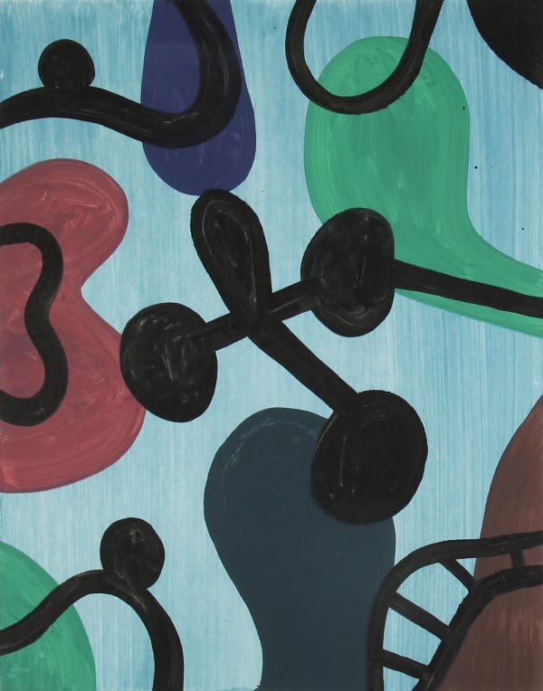 Dan Rizzie, Untitled (Forms in Black and Blue), 1997