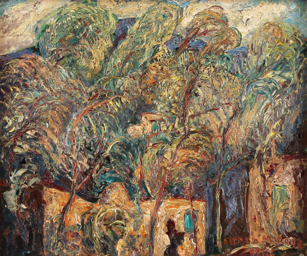 Alfred Morang, Untitlled (NM Scene), Verso (Self-Portrait), n.d.