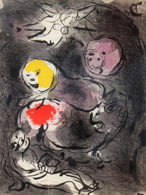 Marc Chagall, Daniel dans la fosse aux lions (Daniel in the lion's den), 1956
