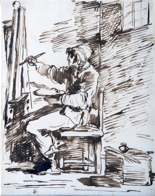Felice Giani Autoritratto al cavalletto, 1790 ca