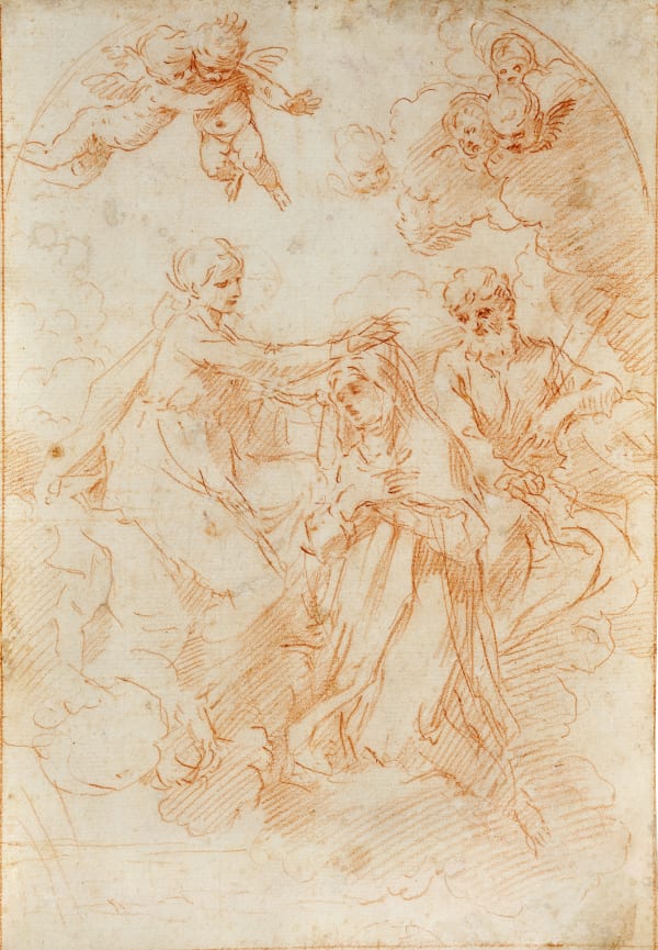Simone Cantarini, Incoronazione di una Santa (Santa Teresa?), 1630