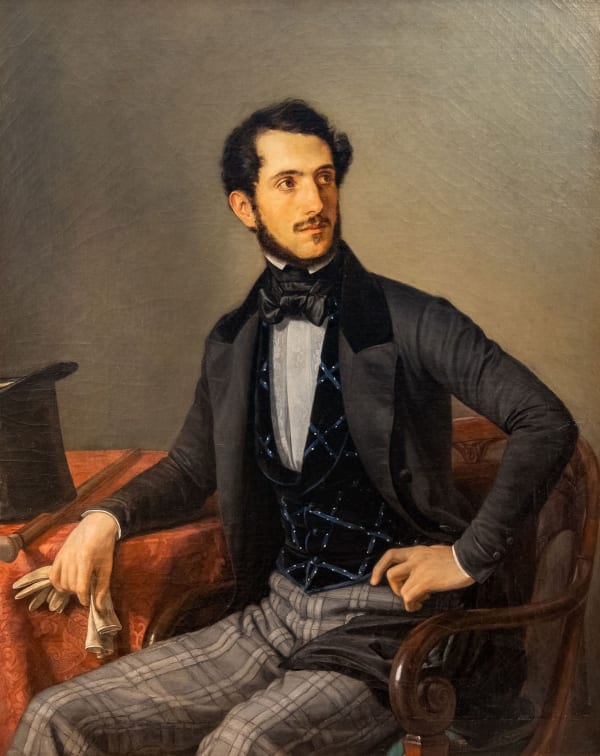 Eliseo Sala, Ritratto di giovane gentiluomo, 1855