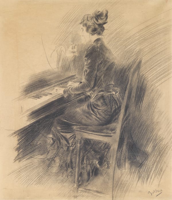 Giovanni Boldini, Pianista nell'atelier, 1900