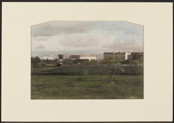 Giacomo Balla, Periferia di Roma a Porta Pinciana - Villa Borghese - Le nuove case dei Parioli, 1904