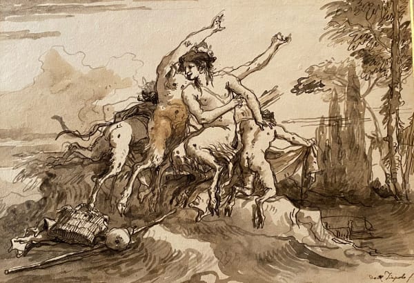 Giandomenico Tiepolo, Una famiglia di satiri, 1780