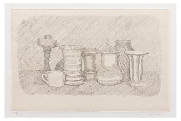 Giorgio Morandi, Natura morta con tazzina bianca a sinistra, 1930