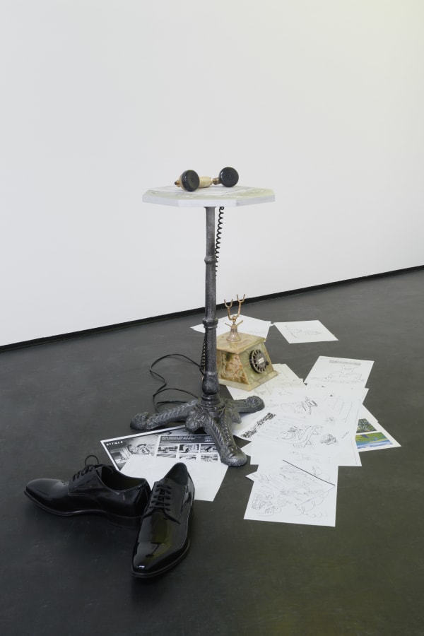 Niko Abramidis &NE, neo classic table with accessories for temporary unreachable poetic dialogue, 2024