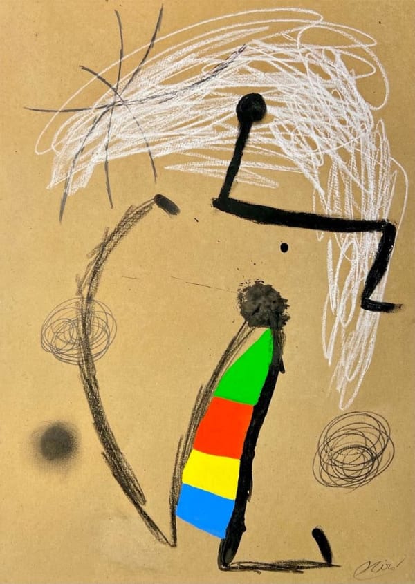 Joan Miró, Jeune fille regardant l'horizon (Young Woman Looking at the Horizon), 1980