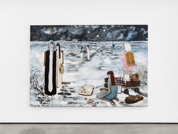 Shanna Waddell, s/heness gathers paint supplies for the snow full moonset, 2022