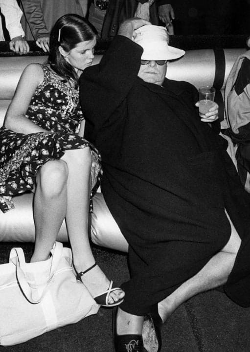 Ron Galella, Kate Harrington and Truman Capote at Studio 54, New York, June 22, 1978