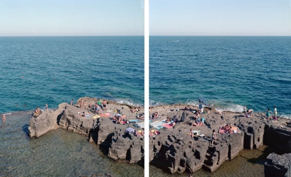 Massimo Vitali, Santa Cesarea Diptych, Puglia (#4496-4497), 2011