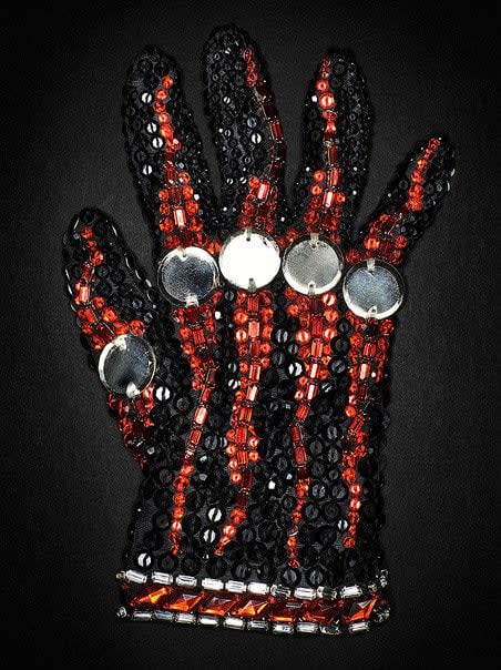 Henry Leutwyler, Red and Black Swarovski Crystal Glove, 2009