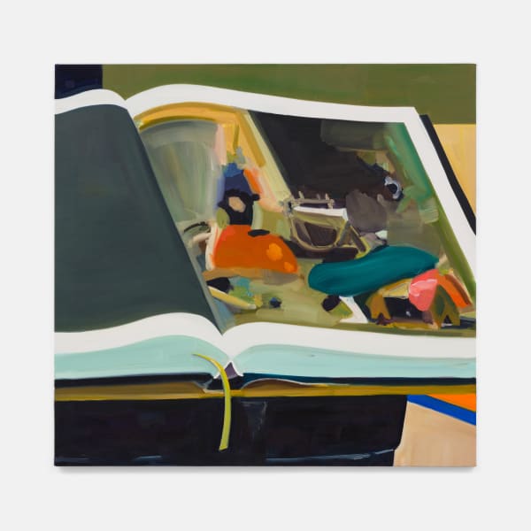 Chase Wilson, Americana Extravaganzoid: Table Edge World of False Empire: Window Time Thoughts of the Center Game of Spirit: Seeing Into the Negative (10a-Steel Green Weaving), 2021