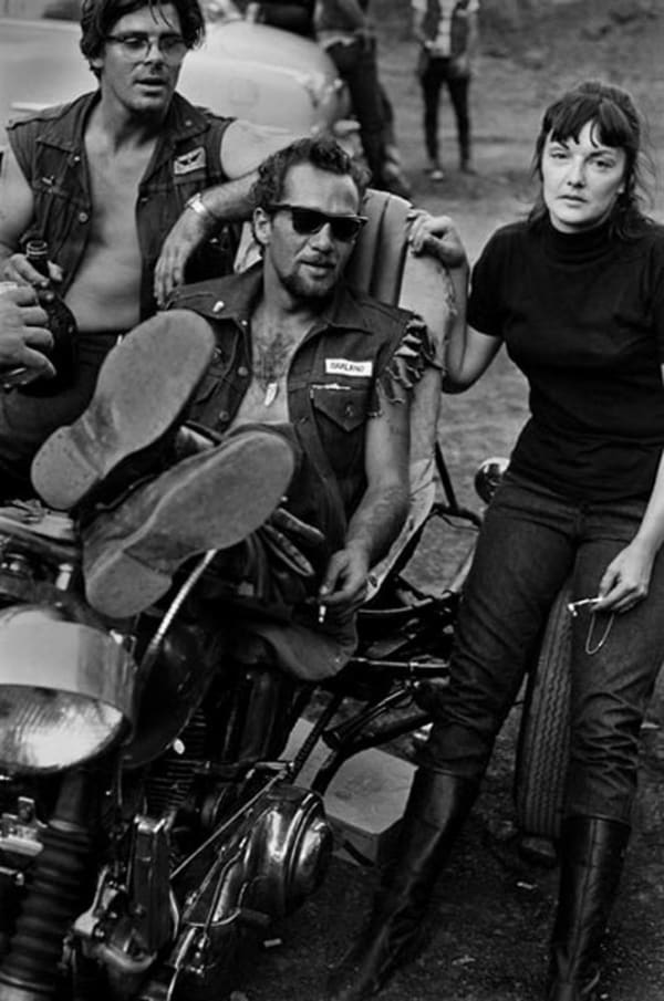 Hunter S. Thompson, Hell's Angels, Sonny and Girl with Pipe, c. 1960s