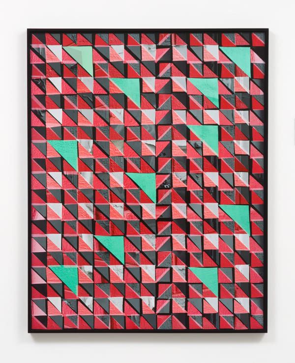 Hannah Whitaker, Red and Green Buildings (Annie Bendolph), 2014