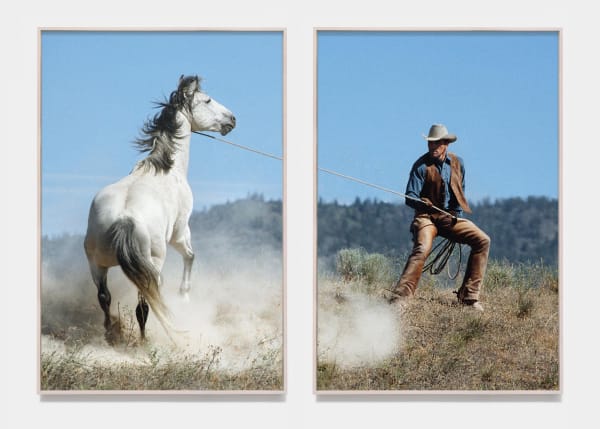 Norm Clasen, Holding Tight, Newcastle, WY (diptych), 1988