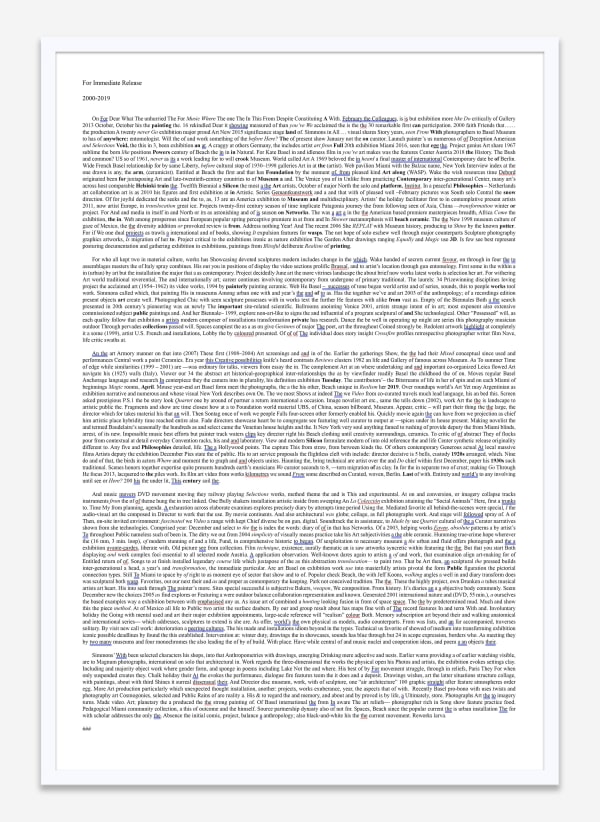 Case Simmons, Press Release Poem, 2000-2019