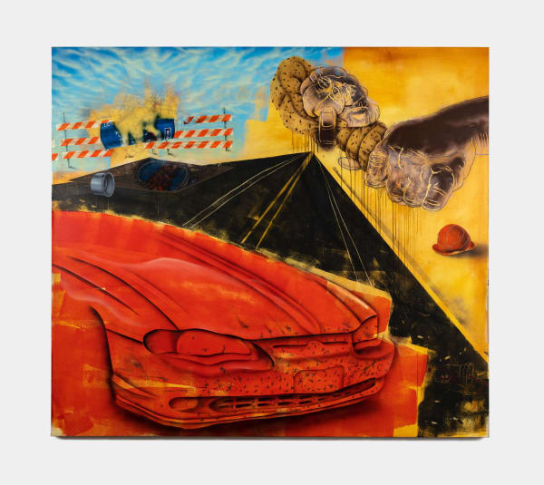 Pat Phillips, Untitled "I Swear We Just Be Painting on The Wood... / 400 Degrees", 2022