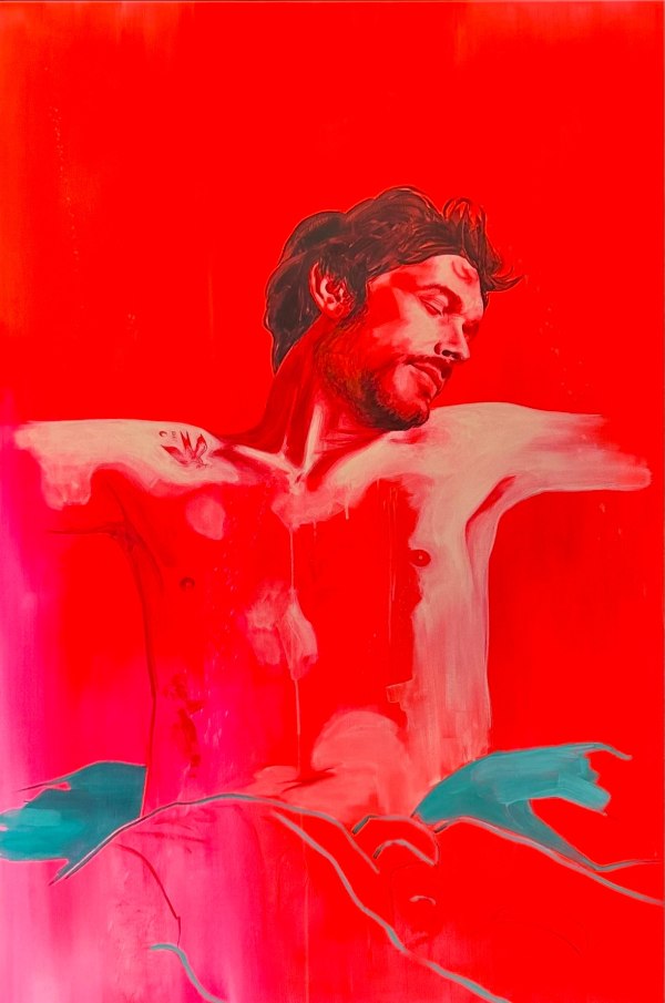 Salma Cheddadi Après n°6 Acrylique sur toile 150 x 100 cm