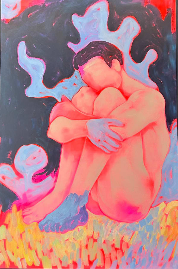 Salma Cheddadi Atlas n°7 Acrylique sur toile 150 x 100 cm