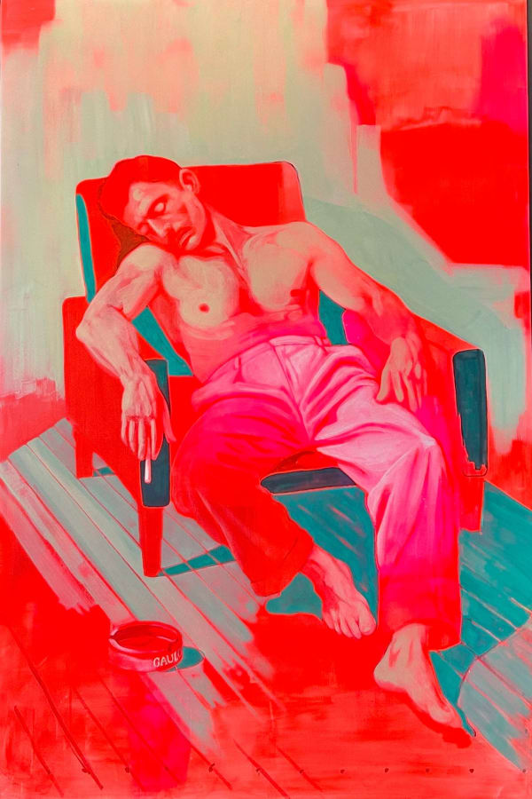 Salma Cheddadi Après n°4 Acrylique sur toile 150 x 100 cm