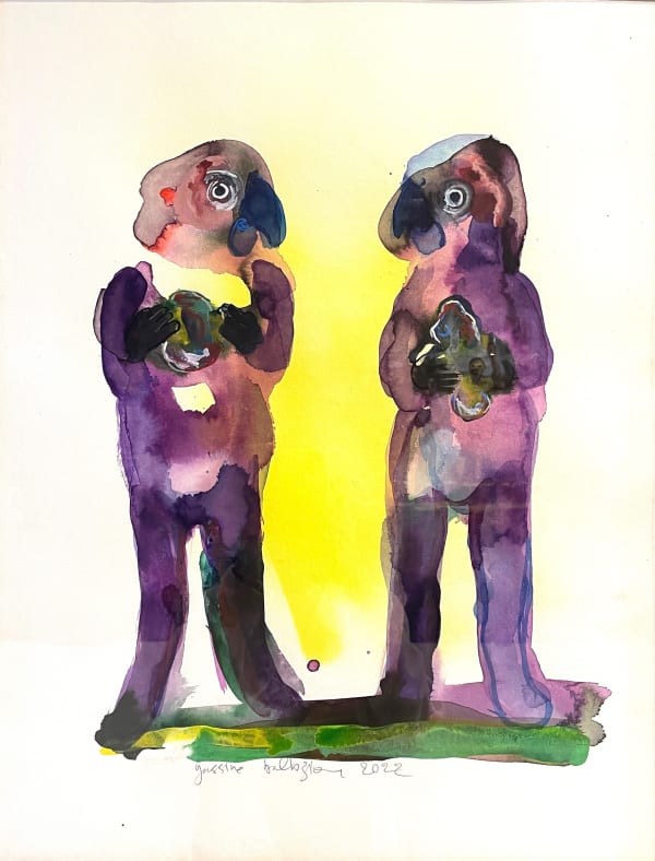 Yassine Balbzioui Untitled, 2022 Acrylic ink on watercoiour paper