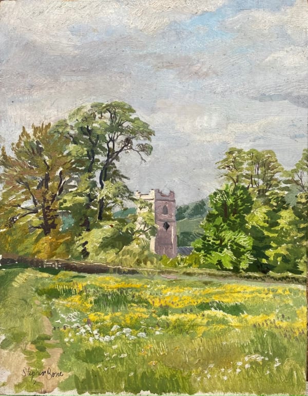 Stephen Bone, Landscape with Tower