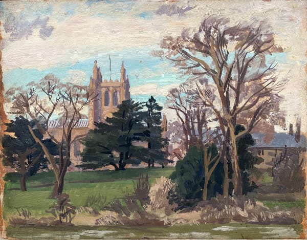 Stephen Bone, Church in a Landscape