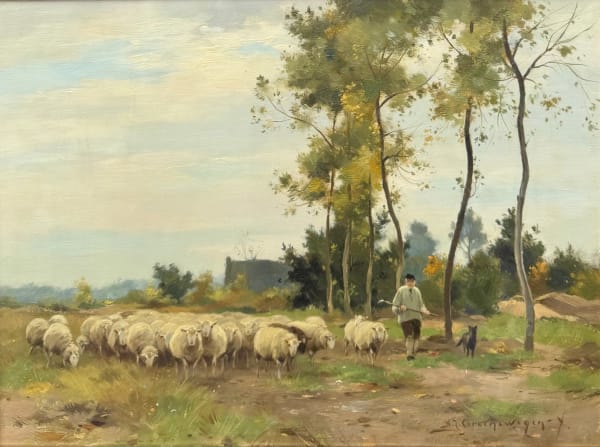 Adrianus Johannes Groenewegen, Shepherd with his Flock
