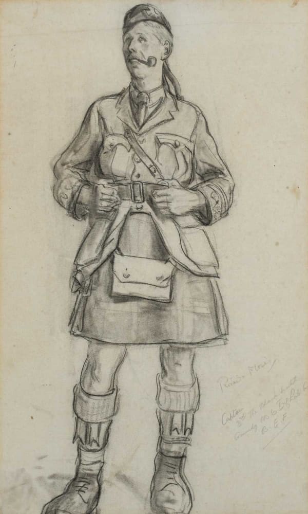 Ricardo Flores, Portrait of Capt R D Lace of the Black Watch