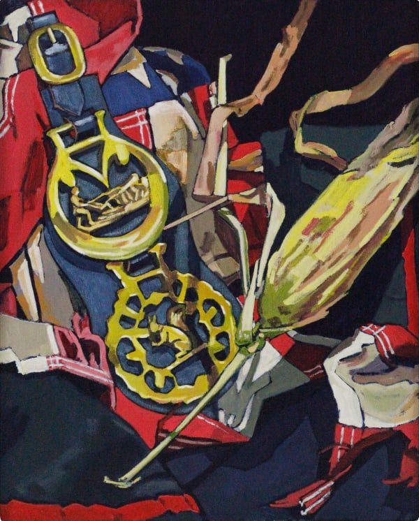 Slater Reid Sousley, Horse Medallions with Corn, 2024