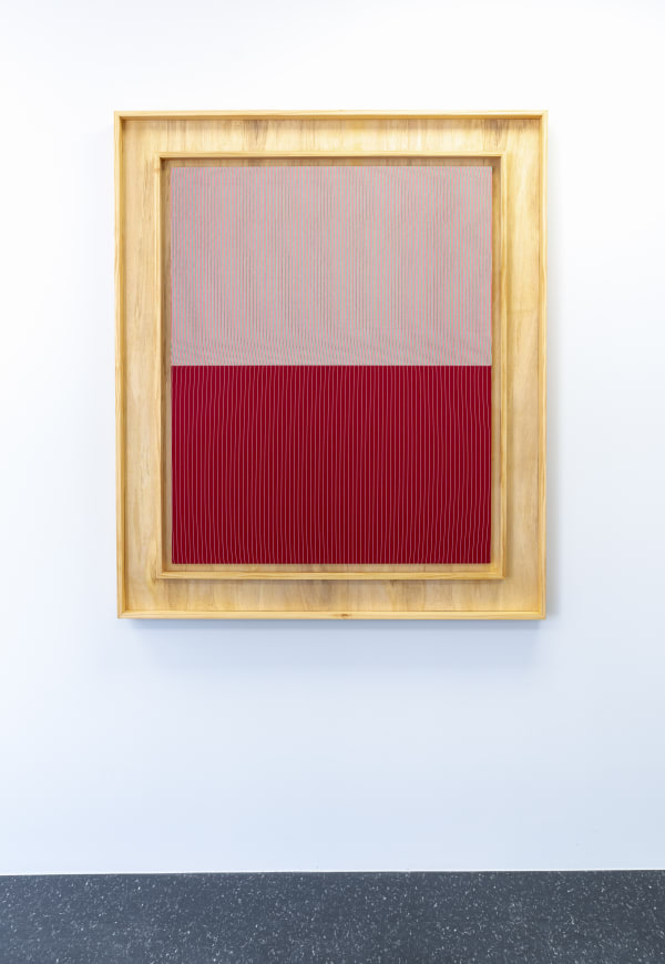 Andy Coolquitt, Red Green vibrating eye-massage Christmas stripe Cotton Prince with Maroon Whisper White Pinstripe Button Down Light Weight work work, 2016-2025