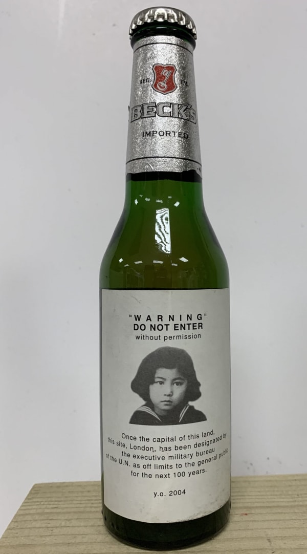 Yoko Ono x Beck's, WARNING. BECK'S BEER BOTTLE., 2004