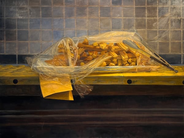 Audrey Rodriguez, Still Life with Churros on a Subway Platform, 2022