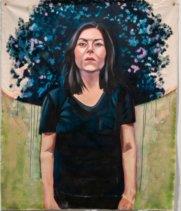 Lauren Crazybull Coty, 2022 acrylic on canvas 72 x 84 in