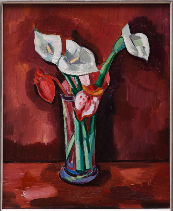 Marsden Hartley, Calla Lilies in a Vase, 1928