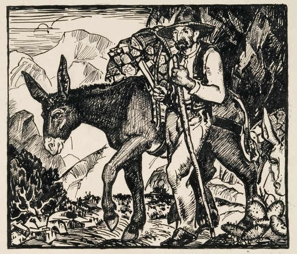 William Penhallow HENDERSON, Francisco with Wood from the Mountains, circa 1937