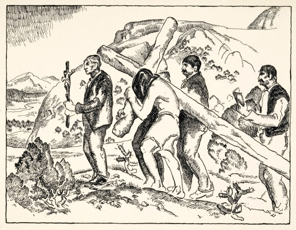 William Penhallow HENDERSON, Penitente Procession, Daytime, circa 1937