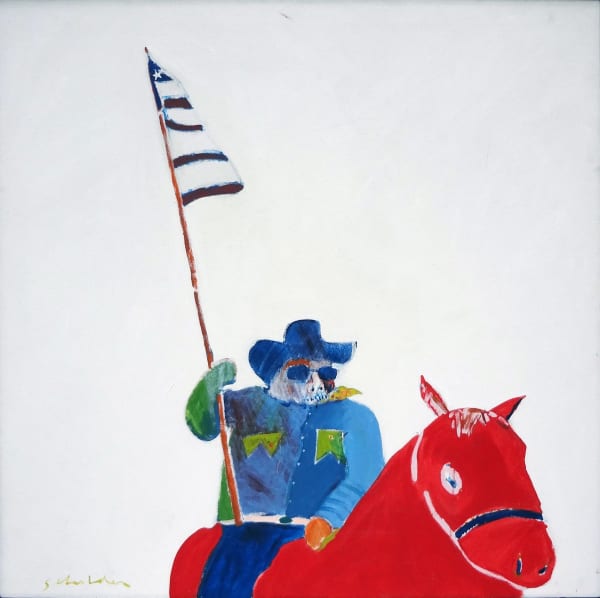 Fritz Scholder, Indian on Red Horse, 1969