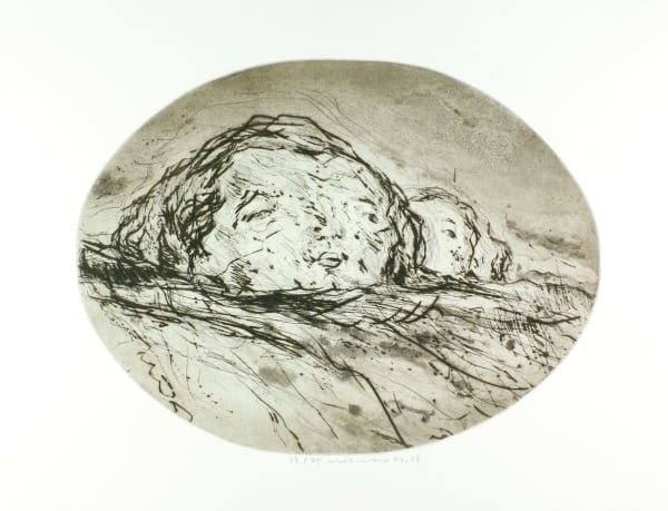 Marwan, Zwei Kopfe in Landscaft , 1972-1974