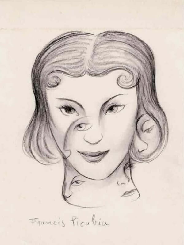 FRANCIS PICABIA, Tête de femme, ca. 1947