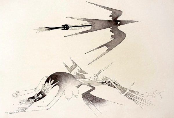 Wilfredo Lam, Contre une maison sèche / Neun Radierungen, 1975