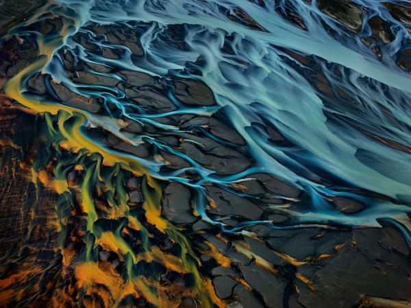 Edward Burtynsky, Thjorsá River #2, Southern Region, Iceland, 2012