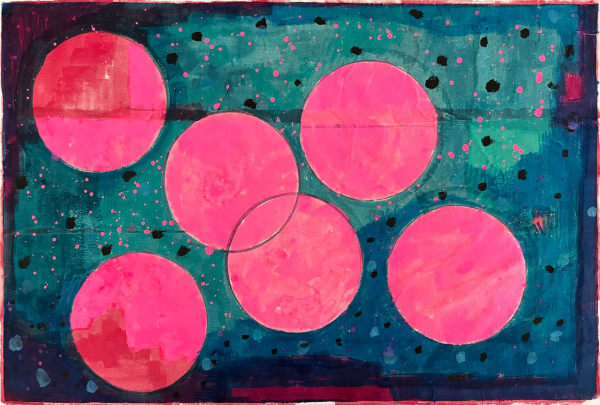 Oaxaca (Night Sky, Pink Circles), 2024