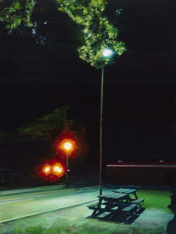 Water Bottle on a Picnic Table, 2025