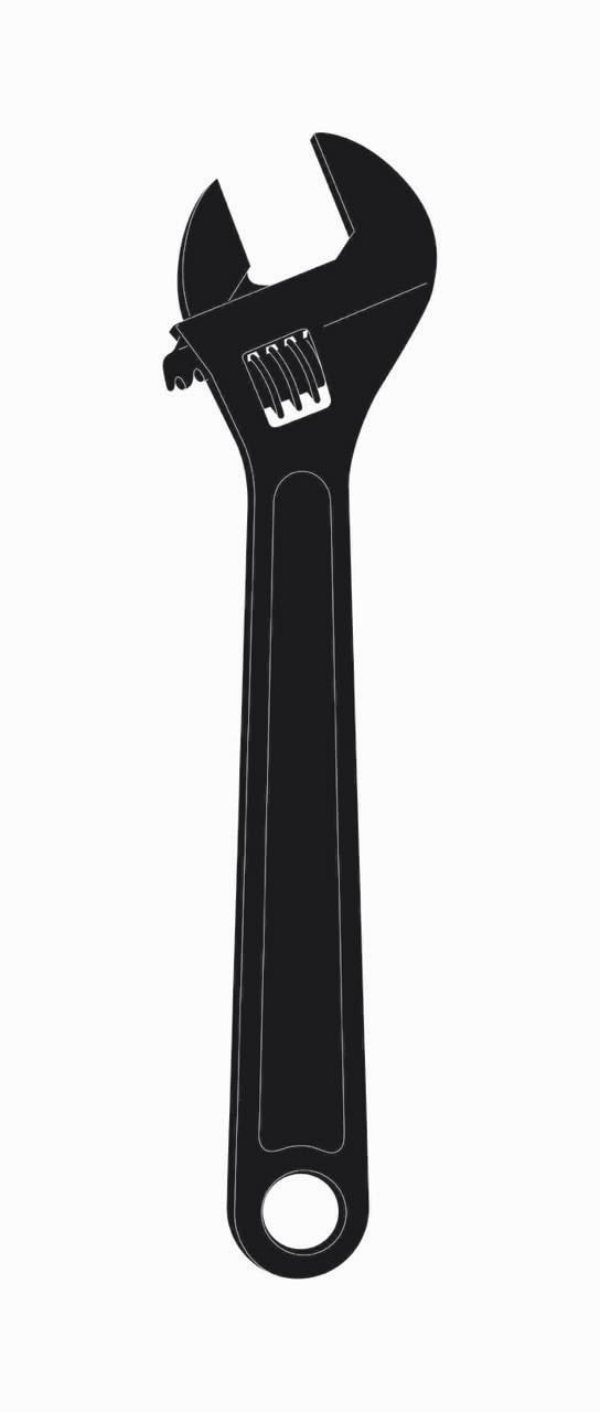 James Carl, Spanner (crescent, black), 2023