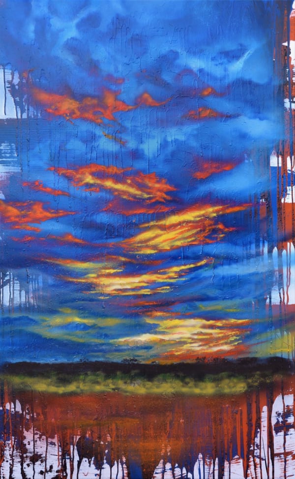 Adnate At The End Of Day, 2016 Spraypaint and Acrylic on Linen 160 x 103 cm